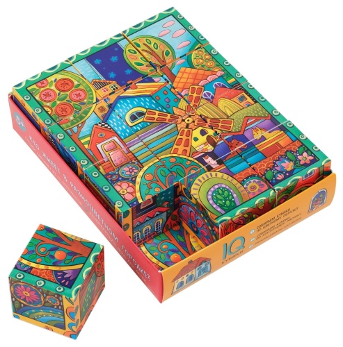 Умные кубики  в поддончике. 12 штук. Кто живёт в разноцветном городке?- купить в магазине Кассандра, фото, 9785811269853, 