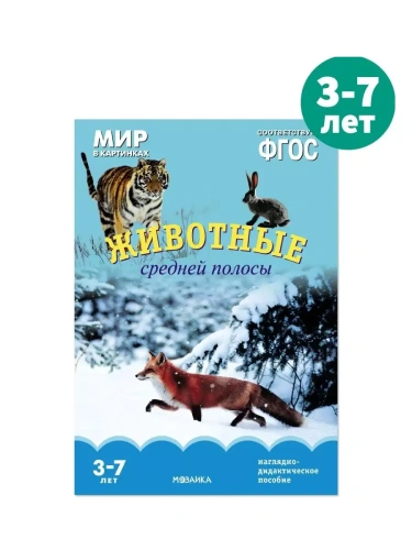 ФГОС.Мир в картинках. Животные средней полосы- купить в магазине Кассандра, фото, 9785431506123, 