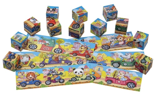 Умные кубики  в поддончике (длинные). 12 штук. Мчимся на машинах- купить в магазине Кассандра, фото, 9785811280476, 
