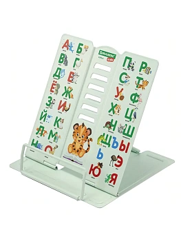Подставка для книг и учебников BRAUBERG KIDS mini, "Animals" с алфавитом, металл, 238965 - купить в магазине Кассандра, фото, 4606224508443, 