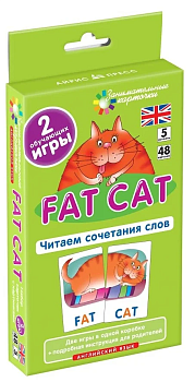 Английский язык.5.Толстый кот (Fat Cat). Читаем сочетания слов. Level 5.  Набор карточек. - купить в магазине Кассандра, фото, 4627176367513, 