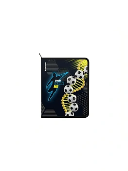 Папка на молнии А5+ " Erich Krause " Sport DNA, пластик 0,55мм, текстура поверхности- п - купить в магазине Кассандра, фото, 4650184611965, 