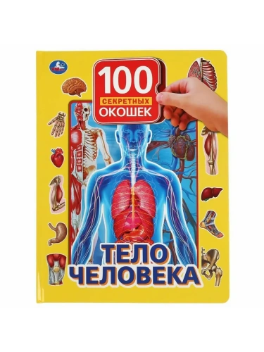Тело человека. 100 секретных окошек для малышей. 222х282мм. 12 карт. стр. Умка в кор.10шт- купить в магазине Кассандра, фото, 9785506037583, 