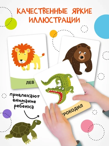 Развивающие карточки. Животные- купить в магазине Кассандра, фото, 9785431535437, 