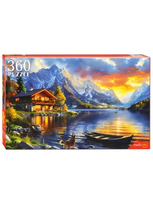 Пазл.360.Вечернее озеро на закате 48,5*34,5см, картонная упаковка 33,4*21*5- купить в магазине Кассандра, фото, 4670159253778, 