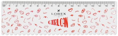 Линейка LOREX TRANSPARENT BOYS TEARS 16 см пластик прозрач. с рисунком- купить в магазине Кассандра, фото, 4602723143642, 