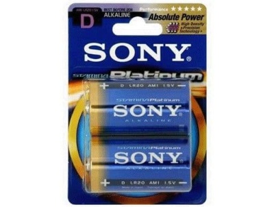 Батарейка "SONY" LR20-2BL STAMINA PLUS (AM1B2A) Б0008460- купить в магазине Кассандра, фото, 4901660121790, 