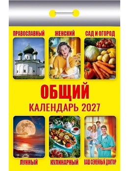 Календарь 2027 отр. Общий — фото, ISBN 9785908004534