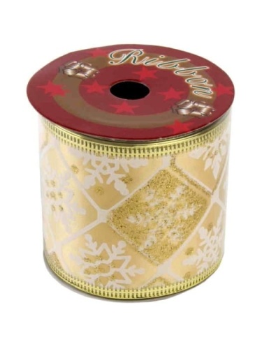 Новогодняя лента Золотой снегопад из полиэстера- купить в магазине Кассандра, фото, 4607191119212, 