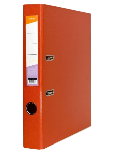 Папка-регистратор inФОРМАТ 55 мм двухстор.PVC красн. метал.окант. съемн. мех. карман- купить в магазине Кассандра, фото, 4602723022763, 