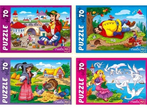 ПАЗЛЫ 70 элементов. ЛЮБИМЫЕ ЗАРУБЕЖНЫЕ СКАЗКИ (Арт. П70-5951) кратно 8- купить в магазине Кассандра, фото, 4665299659511, 