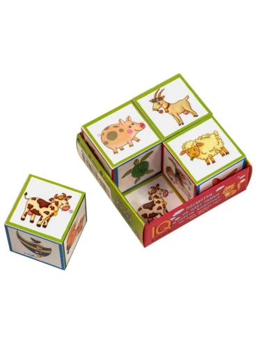 Умные кубики в поддончике. 4 штуки. Кто где живёт- купить в магазине Кассандра, фото, 9785811280148, 