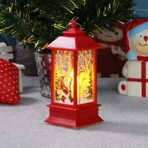 Новогодний фонарик Весёлый Санта  в ассортименте, 12*5,5 см- купить в магазине Кассандра, фото, 4665306713410, 