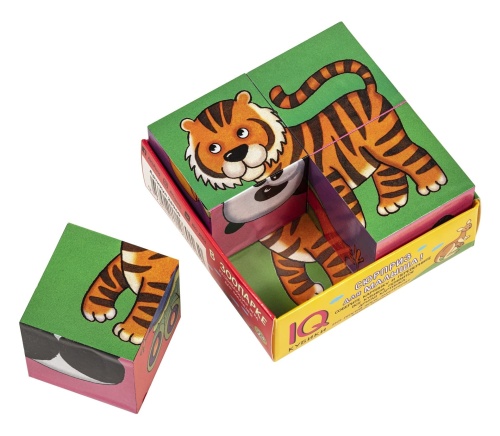 Умные кубики в поддончике. 4 штуки. В зоопарке- купить в магазине Кассандра, фото, 9785811280162, 