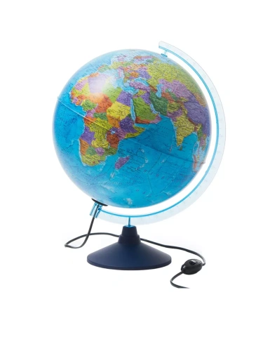 Глобус политический с подсветкой от сети 320мм " Globen " синяя подставка- купить в магазине Кассандра, фото, 4680009931121, 
