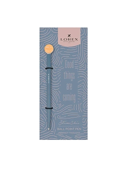 Ручка шариковая подарочная LOREX Slim Chic Perfect Thought синий 0,7 мм, корпус металл ассорти - купить в магазине Кассандра, фото, , 