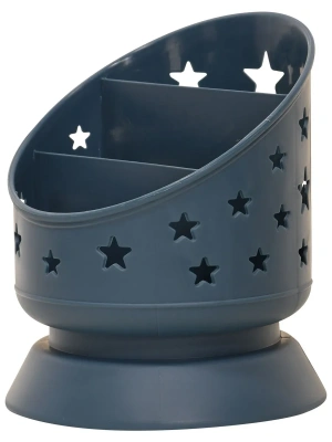 Стакан д/канц Schoolformat 3 отд. 135х115х115 мм синий пластик- купить в магазине Кассандра, фото, 4602723175094, 