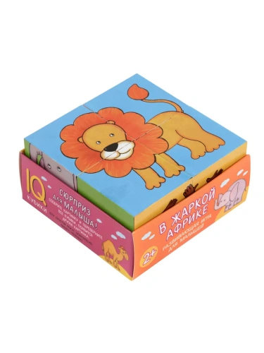 Умные кубики в поддончике. 4 штуки. В жаркой Африке (нов)- купить в магазине Кассандра, фото, 4650388210148, 