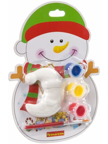 Набор для творчества Bondibon"Ёлочные украшения" на карте Снеговик- купить в магазине Кассандра, фото, 4895136013101, 