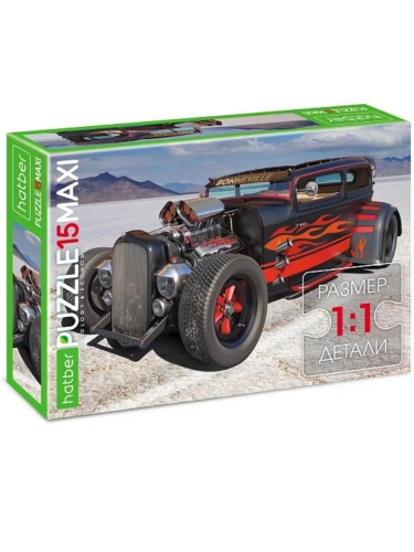 Пазл.15." Hatber " ECO Maxi Хот-Род тюнинг 33*22см, картонная упаковка- купить в магазине Кассандра, фото, 4606782539637, 