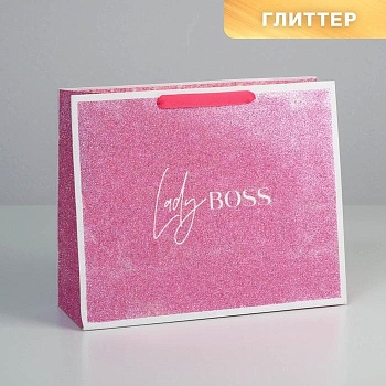 Пакет ламинированный Lady boss, M 32 * 26 * 12 см   5285469 - купить в магазине Кассандра, фото, 6900052854696, 