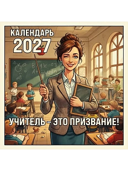 Календарь 2027. Учитель - это призвание! (300х300 мм) - купить в магазине Кассандра, фото, 9785042472053, 