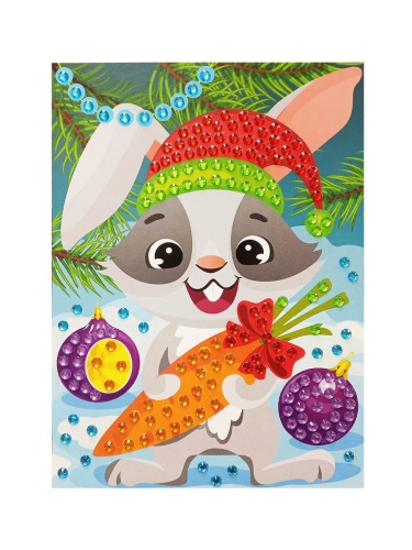 Набор для творчества. Рисунок из страз. "Зайчонок- купить в магазине Кассандра, фото, 4606088046655, 