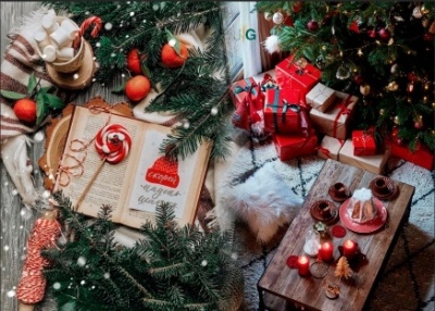 Пленка дизайнерская НГ 50*70см Cristmas Eve- купить в магазине Кассандра, фото, 2500037806272, 