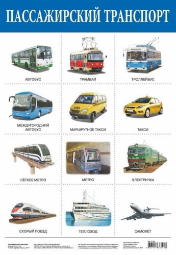 Плакат. Пассажирский транспорт- купить в магазине Кассандра, фото, 4607147361948, 