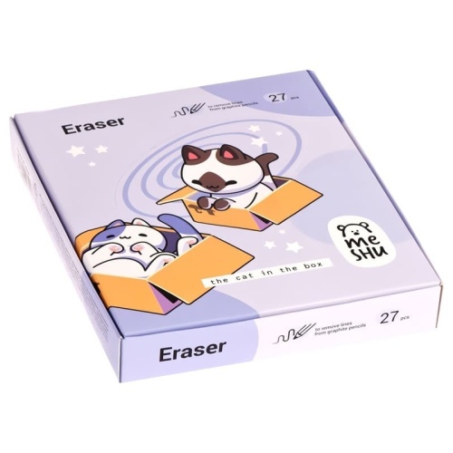 Ластик MESHU "Meow-bag", фигурный, термопластичная резина, 40*30*13мм- купить в магазине Кассандра, фото, 4680211435981, 