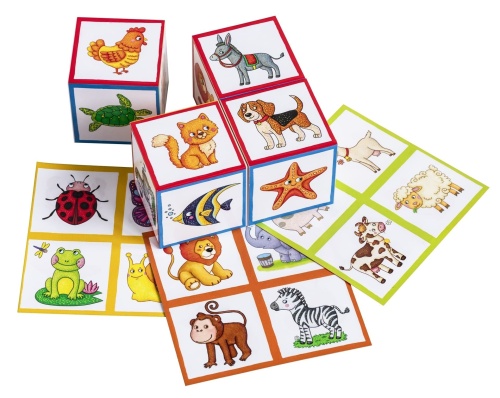 Умные кубики в поддончике. 4 штуки. Кто где живёт- купить в магазине Кассандра, фото, 9785811280148, 