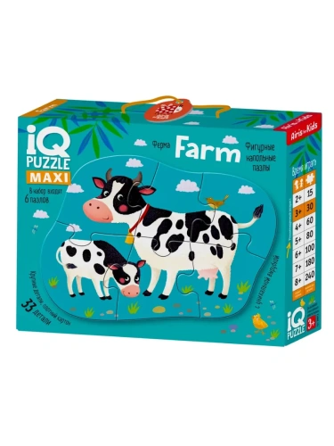 IQ Пазл Напольный  Ферма (Farm) 3+- купить в магазине Кассандра, фото, 4627176367704, 