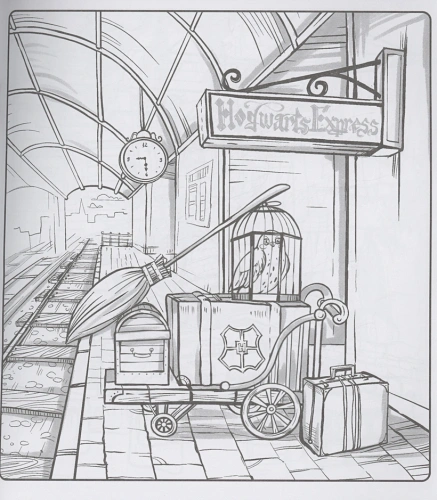 Раскрашиваем мир Гарри Поттера. Волшебная раскраска по мотивам любимой вселенной- купить в магазине Кассандра, фото, 9785041819613, 