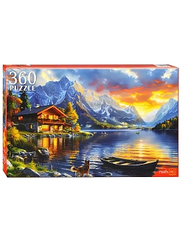 Пазл.360.Вечернее озеро на закате 48,5*34,5см, картонная упаковка 33,4*21*5 - купить в магазине Кассандра, фото, 4670159253778, 