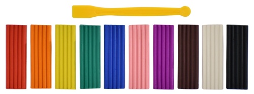 Пластилин 10цв."Каляка-Маляка" 150 г со стеком 3+- купить в магазине Кассандра, фото, 4602723004639, 