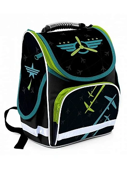 Рюкзак школьный Schoolformat BASIC BORN TO FLY 17 л черн. 38х28х16 жестк. каркас 1 - купить в магазине Кассандра, фото, , 