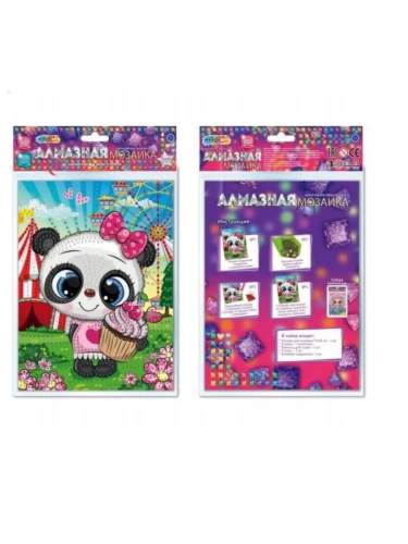 Алмазная мозаика 17*23 Пандочка МУЛЬТИ АРТ в кор.100шт- купить в магазине Кассандра, фото, 4660254446052, 