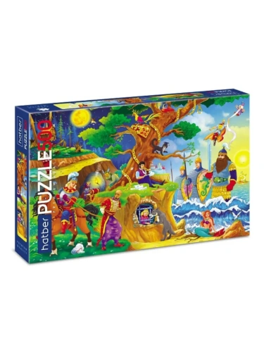 Пазл.500." Hatber "Premium Сказки Пушкина  48*33см, в наборе: постер, клей 85г, шпатель, картон- купить в магазине Кассандра, фото, 4606782560891, 