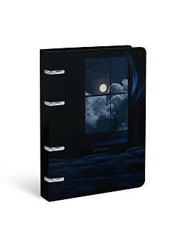 Тетрадь со см.блоком 120 л. А4 кл. на кольцах LOREX NIGHT SHIFT мел. карт., soft touch - купить в магазине Кассандра, фото, 4602723193807, 