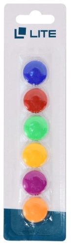 Магниты д/досок LITE 6 шт ассорти блистер европодвес- купить в магазине Кассандра, фото, 4602723143871, 