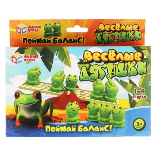 Настольная игра веселые лягушки, кор.22*16*5см- купить в магазине Кассандра, фото, 4680107942432, 