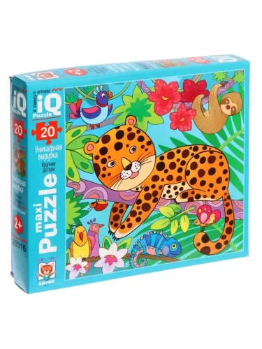 Пазл МАКСИ.20 эл.Пятнистый леопард- купить в магазине Кассандра, фото, 9785811271979, 