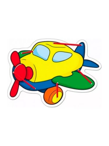 ДЕРЕВЯННАЯ ИГРУШКА. ШНУРОВКА "САМОЛЁТИК" (Арт. ИД-1415)- купить в магазине Кассандра, фото, 9785378214150, 