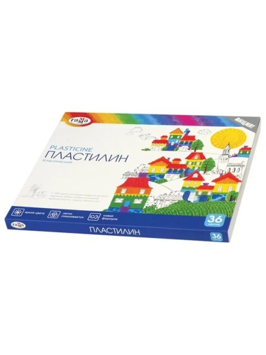 Пластилин 36цв" Гамма " Классический 720г со стеком, картонная упаковка- купить в магазине Кассандра, фото, 4600395222863, 