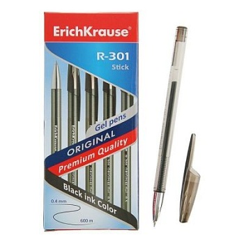 Ручка гелевая "R-301 ORIGINAL Gel" 0.5 черный (коробка 12 шт.) - купить в магазине Кассандра, фото, , 