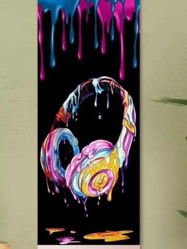 Картина по номерам с поталью 23Х57 ПАННО КРУТЫЕ НЕОНОВЫЕ НАУШНИКИ (20 цветов) 1/20- купить в магазине Кассандра, фото, 4660011894416, 