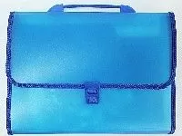 Портфель пластиковый, "Менеджер" голубой Арт.0418 CD04367 - купить в магазине Кассандра, фото, 6900000004593, 
