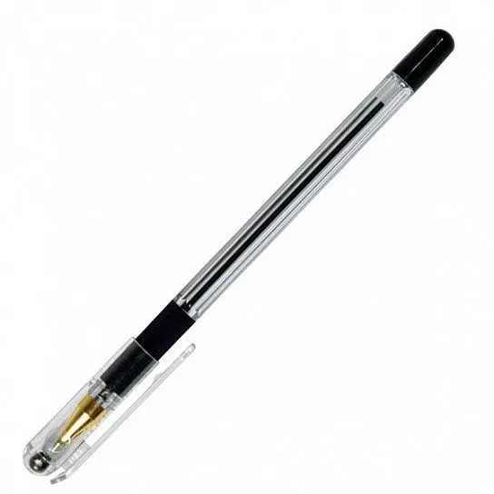 Ручка масляная "MUNHWA MC GOLD" 0,5 мм черный резин.грип - купить в магазине Кассандра, фото, 8801006783414, 