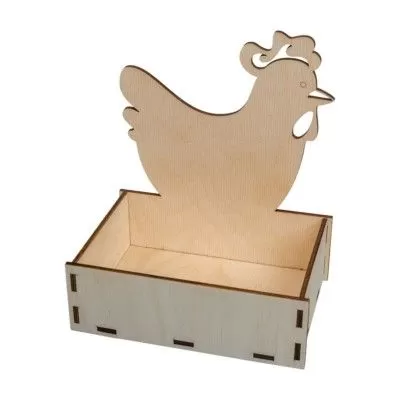 Заготовки для декорирования mr. carving ВД-300 Коробка "Курица"фанера 18*12*22.5 - купить в магазине Кассандра, фото, 4680269650107, 