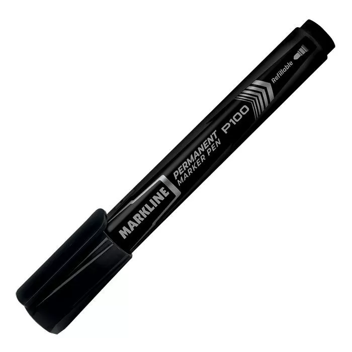 Маркер перманентный LINC PERMANENT 2,5-3,7 мм черный круглый - купить в магазине Кассандра, фото, 8904106854449, 
